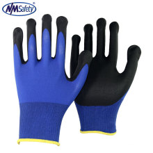 NMSAFETY 15G Cotton / Spandex Glove con revestimiento de nitrilo Micro Foam